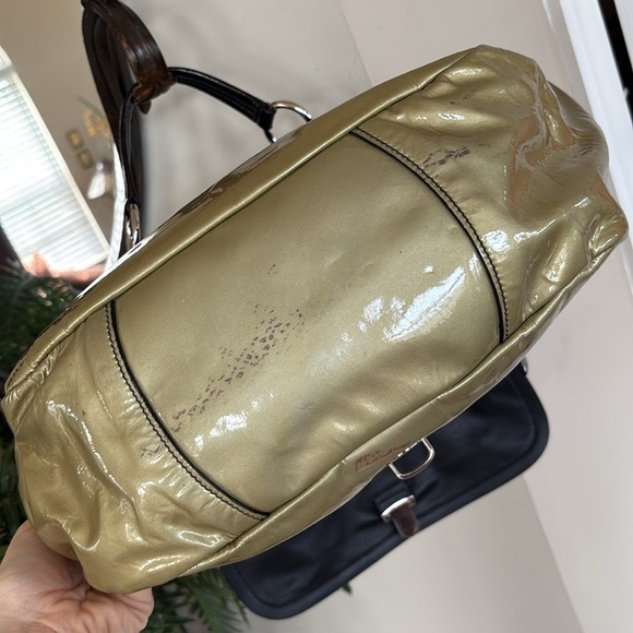 Prada Vernice Sfumato Flap Bag Spazzolato Ombre Shoulder Purse Patent Leather - Picture 7 of 16